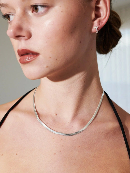 4mm Snake Silver Plated Necklace - NextGen Glam