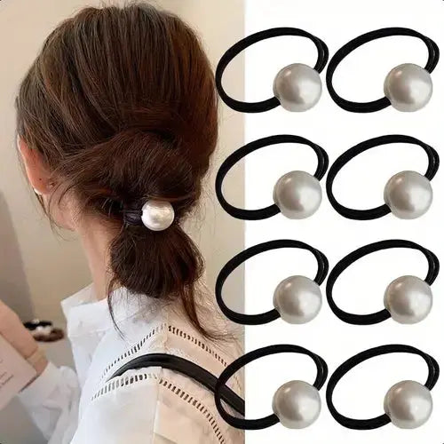 6 Piece Pearl Hair Tie Set – Elegant Elastic Bands for Women & Girls NextGen Glam shop name