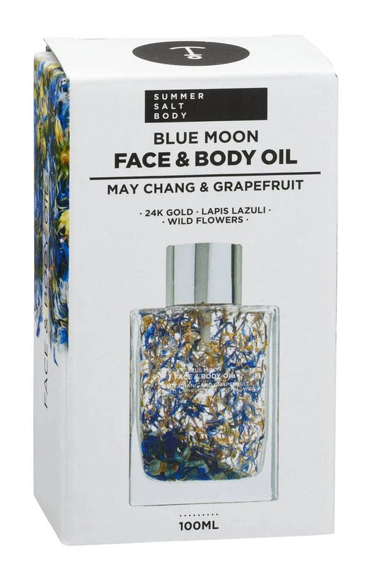 Blue Moon Face & Body Oil -Great for Acne and Sensitive skin - 100ml.