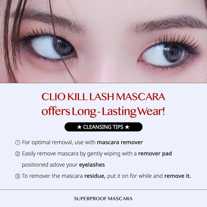 CLIO Kill Lash Superproof Mascara - Waterproof Korean Mascara for Volume & Length NextGen Glam shop name