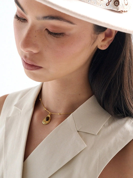 Caramel 18K Gold Plated Necklace - NextGen Glam