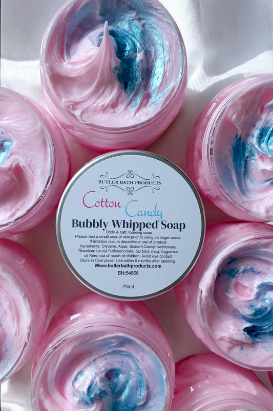 Cotton Candy whipped soap Butler Bath Products shop name