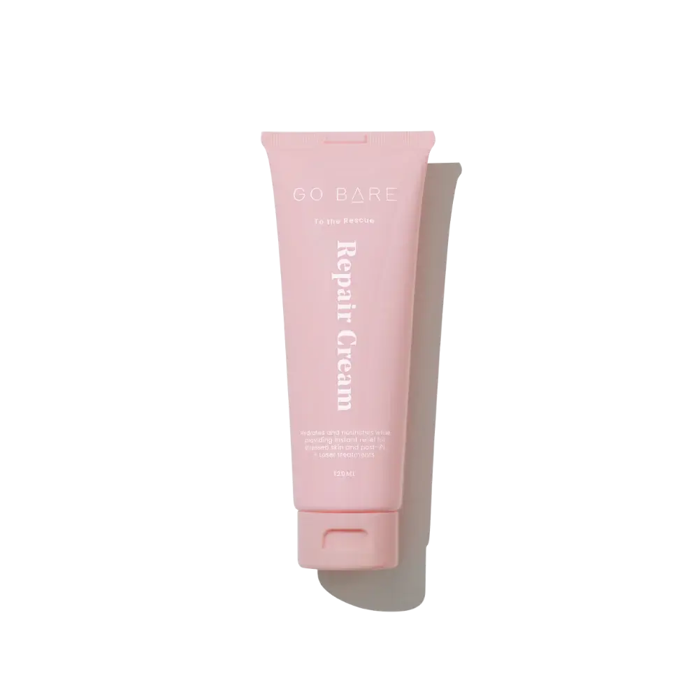 Dynamic Duo Go Bare GO Bare IPL device and Repair Cream- innovative for permanent hair reduction ay home