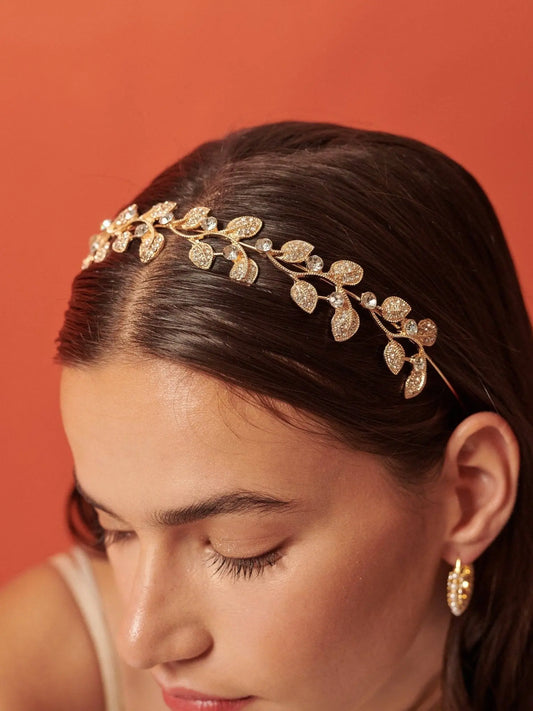 Fairy Leaf Crystal Statement Headband - NextGen Glam