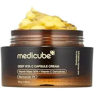 Medicube Vitamin C Capsule Serum for Korean skincare routine, brightening formula for glass skin