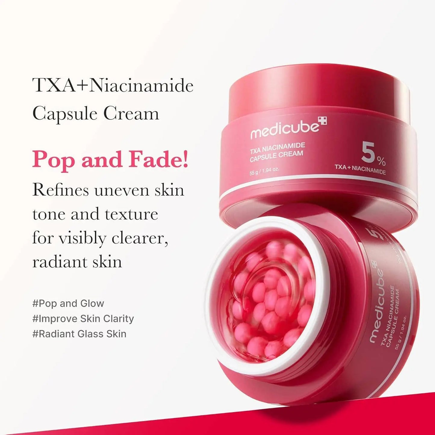 MEDICUBE TXA+Niacinamide Capsule Cream 55g 1.94oz Glowiss shop name