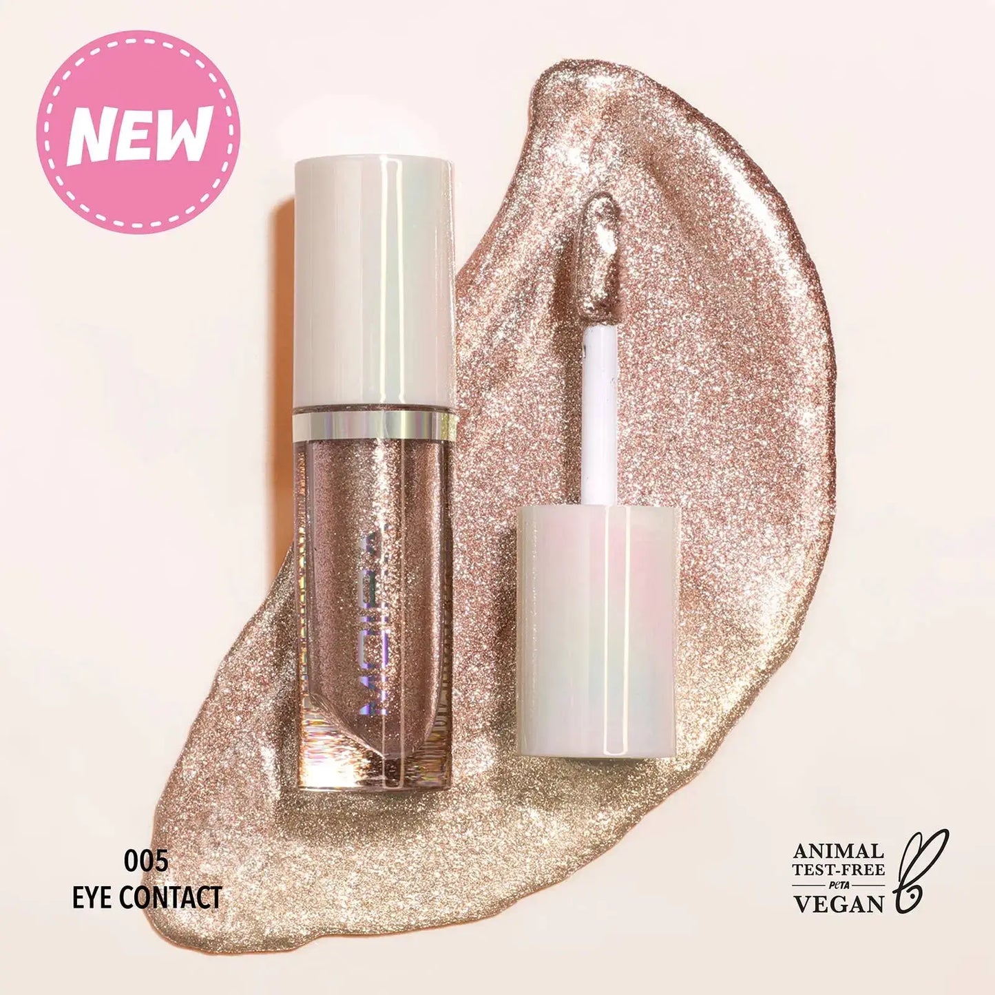 MOIRA Diamond Daze Liquid Shadow featuring a multi-chrome, glitter finish in a sleek tube with built-in applicator. The vegan, cruelty-free liquid eyeshadow delivers long-lasting, crease-proof color with no fallout. Perfect for creating bold, radiant eye looks, this clean beauty eye makeup glides on smoothly and offers high-impact shimmer for day or night wear_NextGen Glam