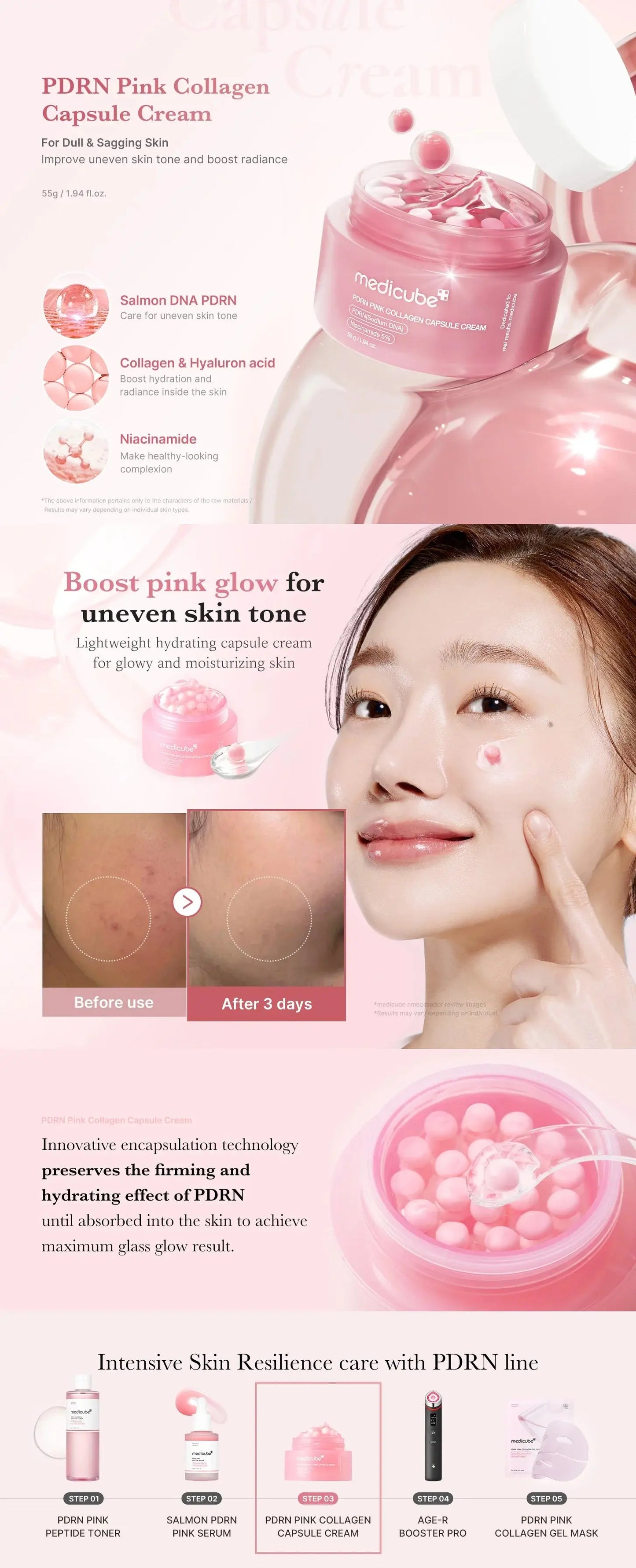 PDRN Capsule Brightening & Firming Cream - Achieve the K-Beauty Glass Glow (55g) Coastside Skin shop name