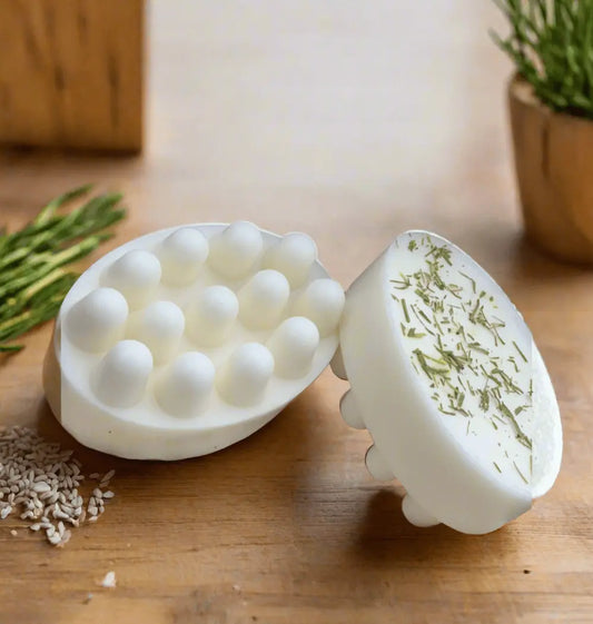 Rice water and rosemary shampoo.