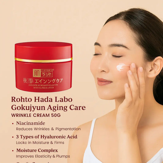 Rohto Hada Labo Gokujyun Anti-Aging Wrinkle Cream 50g NextGen Glam shop name