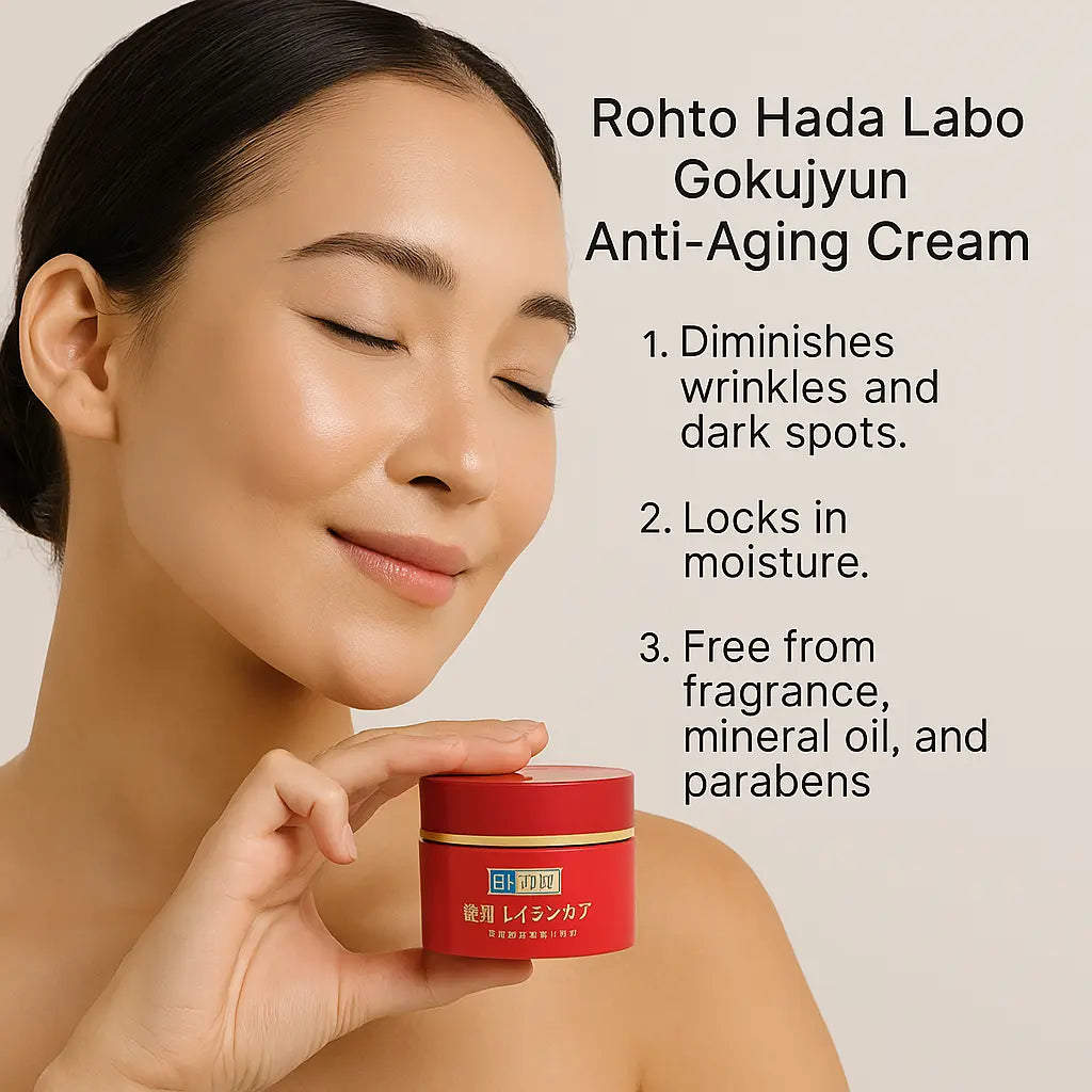 Rohto Hada Labo Gokujyun Anti-Aging Wrinkle Cream 50g NextGen Glam shop name