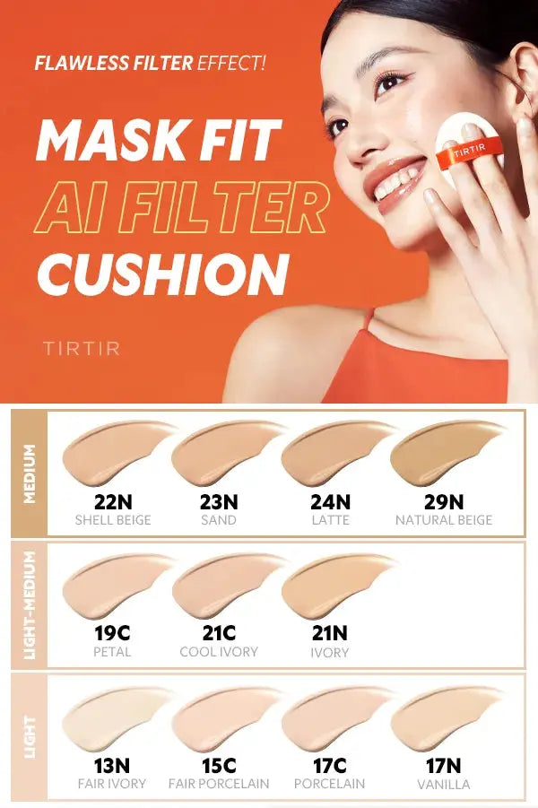TIRTIR MASK FIT AI FILTER CUSHION-Flawless, Poreless Perfection That Lasts NextGen Glam shop name
