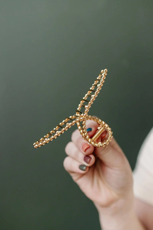 Twisted Gold Claw Clip - NextGen Glam