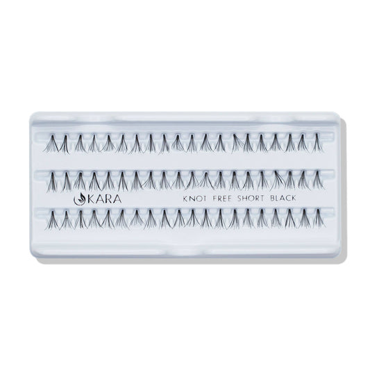 KNOT FREE SHORT BLACK HUMAN HAIR Eyelashes.