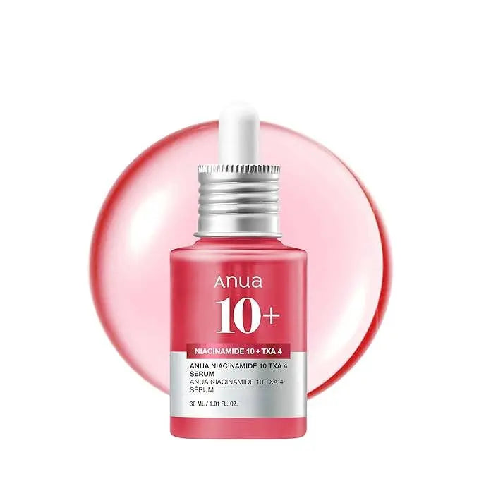 Korean Glass Skin Serum with 10% Niacinamide, 4% Tranexamic Acid, 2% Arbutin for brightening and pore care in Korean skincare routine.