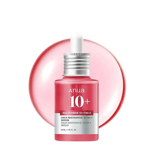 Korean Glass Skin Serum with 10% Niacinamide, 4% Tranexamic Acid, 2% Arbutin for brightening and pore care in Korean skincare routine.