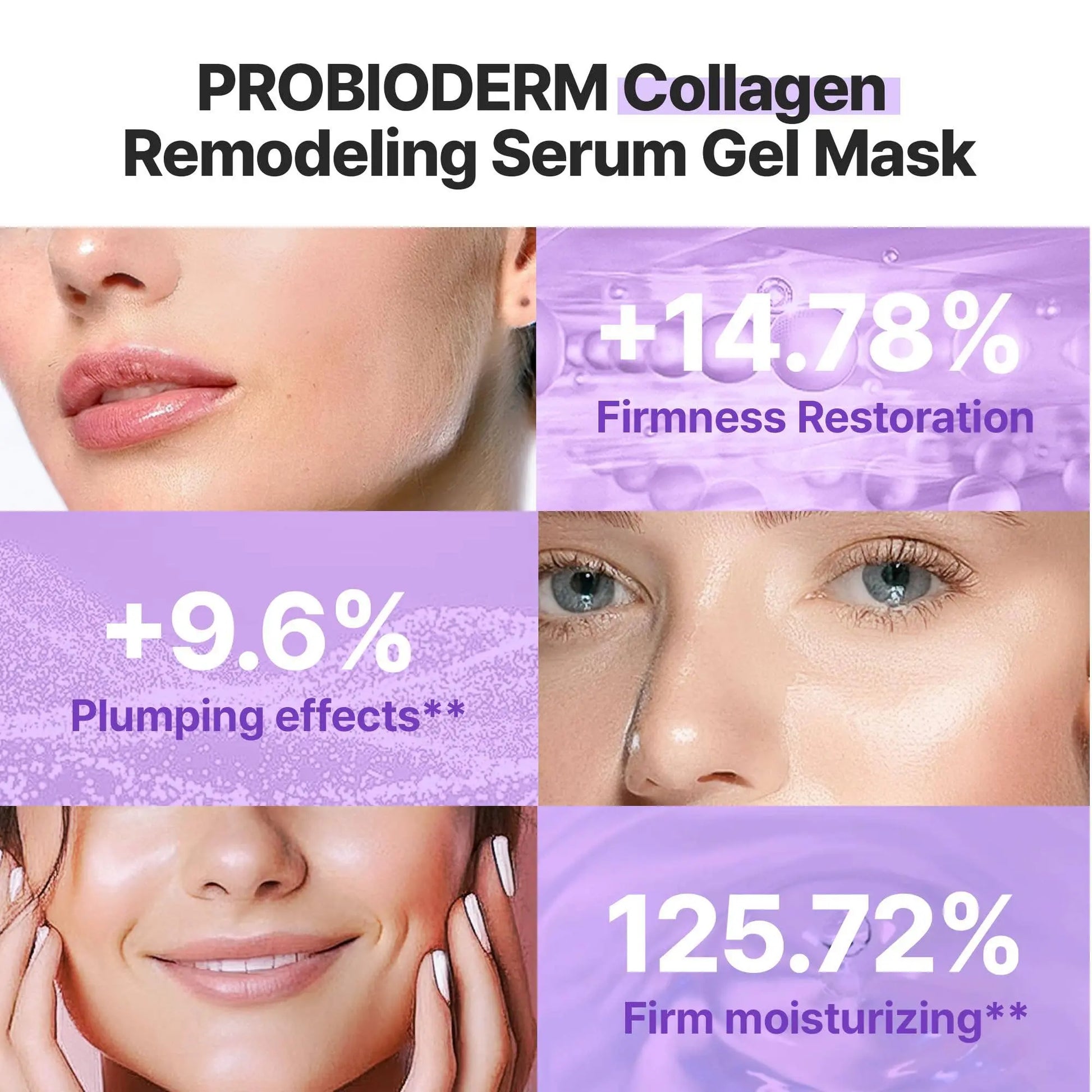 BIOHEAL BOH PROBIODERM Collagen Remodeling Serum Gel Mask single sheet, a Korean K-beauty hydrogel mask infused with collagen and probiotics for hydrating, firming, and glass skin results