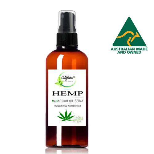 Bergamot & Sandalwood Magnesium Spray With Organic Hemp oil -support restful sleep.