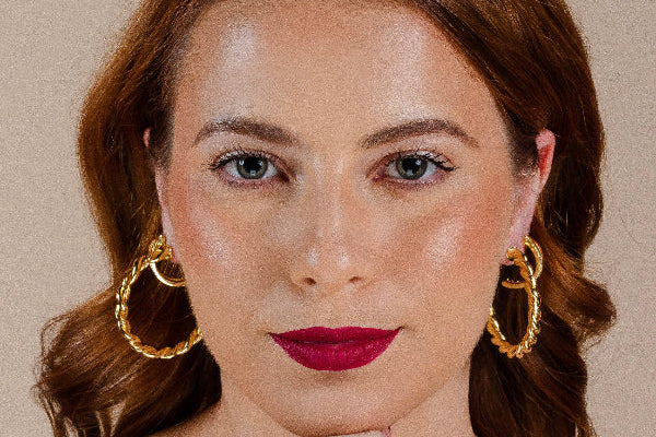 Contour Hoop Earrings Gold House12 shop name 