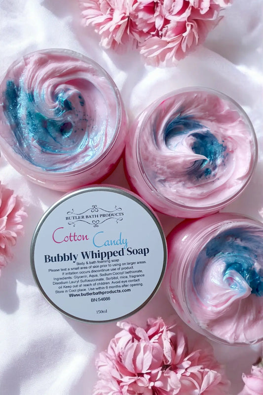 Cotton Candy whipped soap Butler Bath Products shop name 