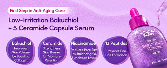 EQQUALBERRY Bakuchiol Plumping Serum 30ml – Gentle Retinol Alternative for Radiant, Youthful Skin NextGen Glam shop name 