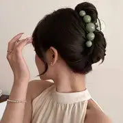 Elegant Matte Beaded Claw Clip Set – Chic Hold in 3 Sizes (1 Pack) NextGen Glam shop name 