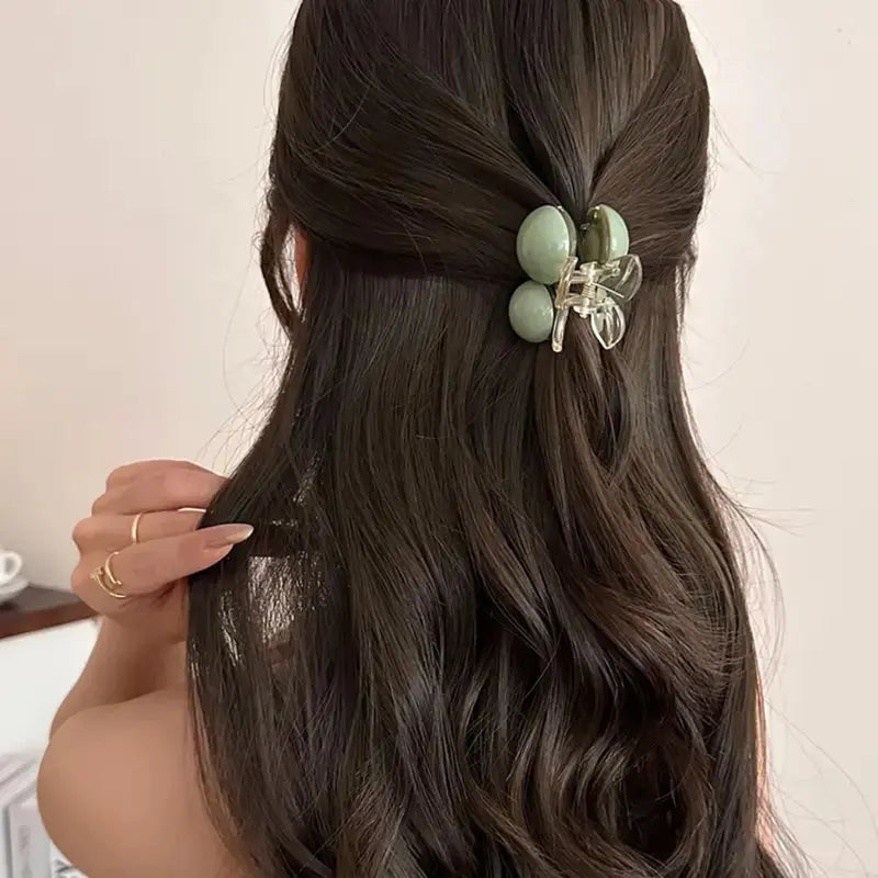 Elegant Matte Beaded Claw Clip Set – Chic Hold in 3 Sizes (1 Pack) NextGen Glam shop name 