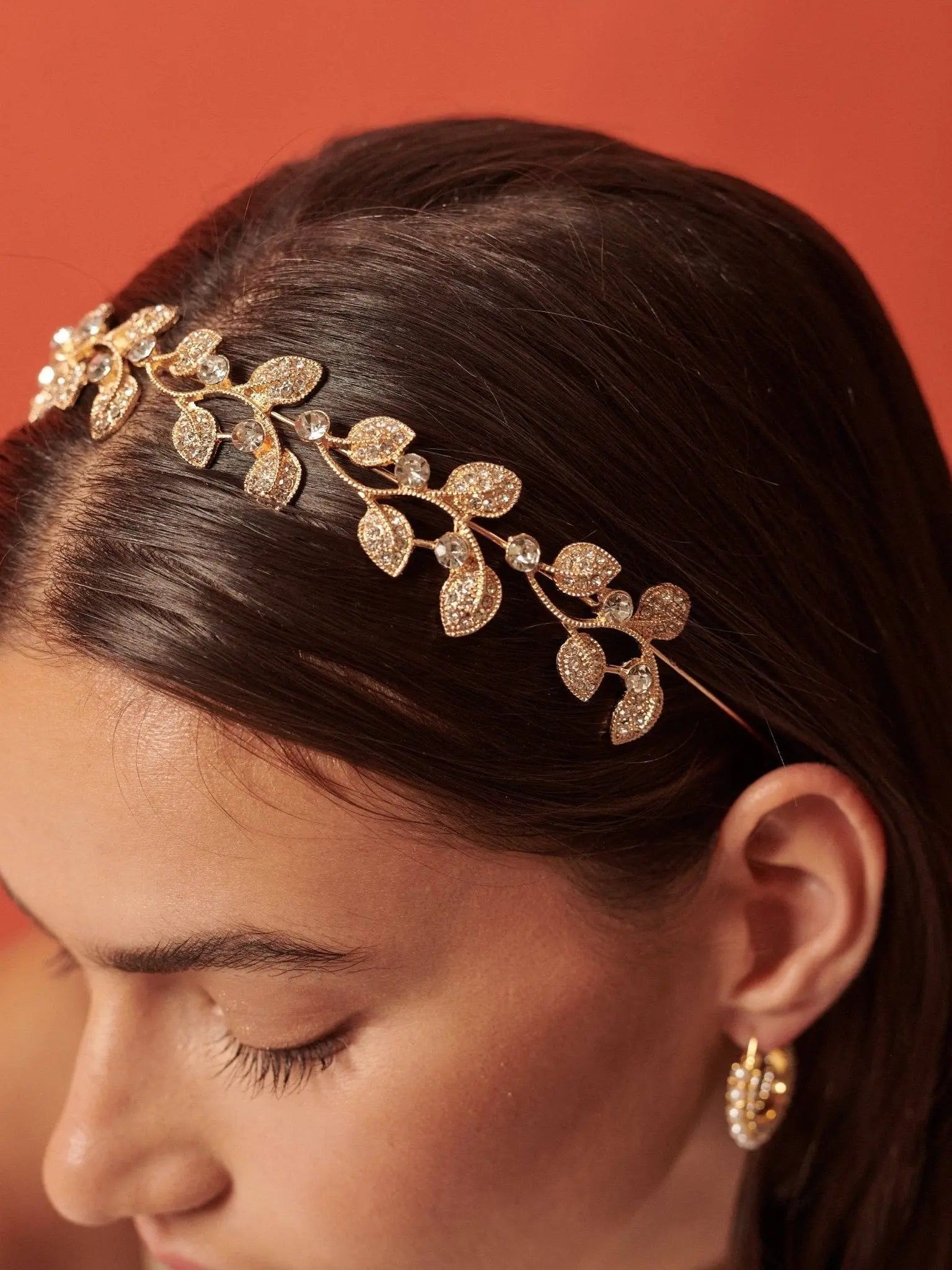 Fairy Leaf Crystal Statement Headband - NextGen Glam