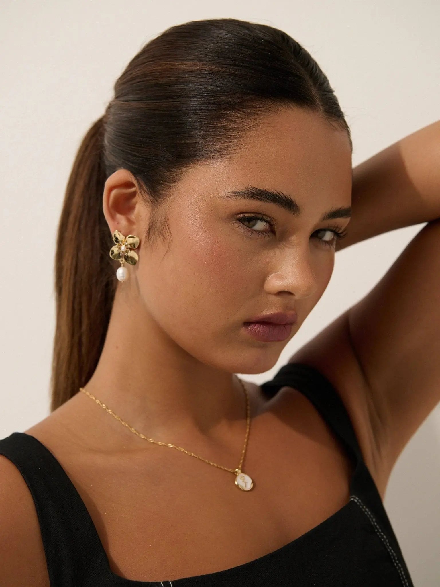 Floral Pearl 18K Gold Plated Earrings - NextGen Glam