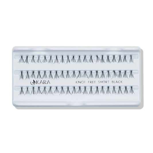 KNOT FREE SHORT BLACK HUMAN HAIR Eyelashes.