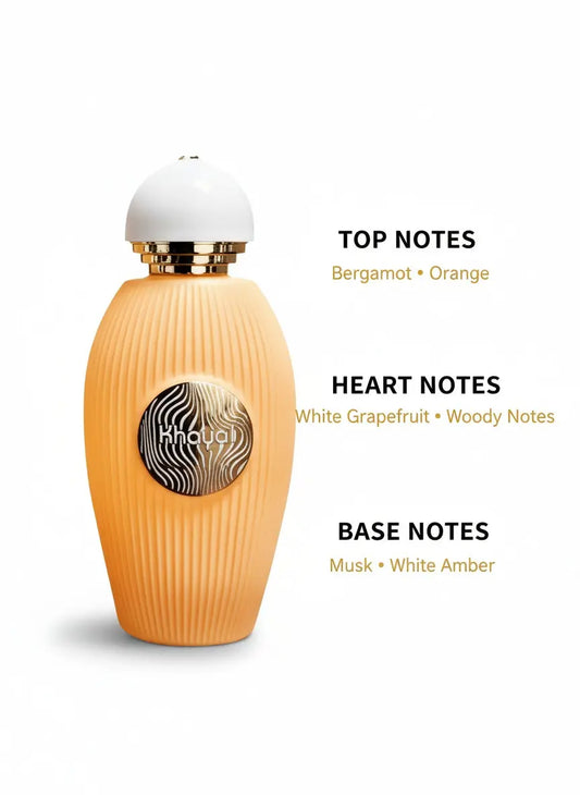 Khayal by Paris Corner Eau de Parfum 100ml | Unisex Citrus Aromatic Fragrance | Bergamot Orange White Grapefruit NextGen Glam shop name 