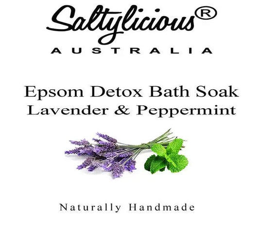 Lavender & Peppermint Epsom  Bath & Foot Soak 500 Gram - Great Mother's day gift.