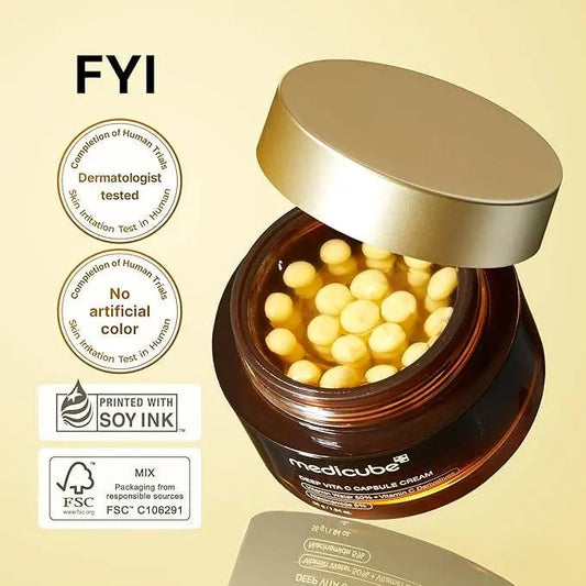 Medicube Vitamin C Capsule Serum for Korean skincare routine, brightening formula for glass skin