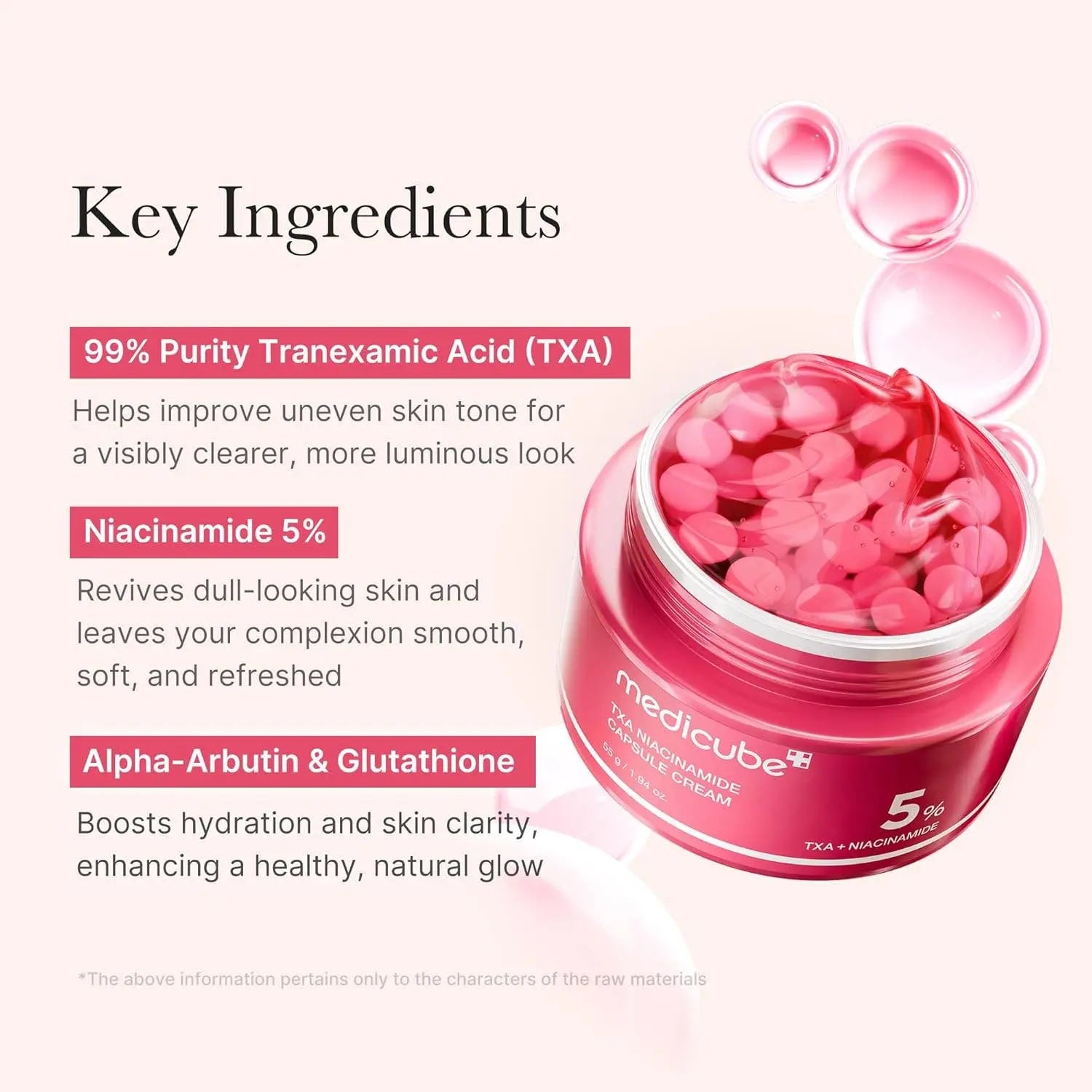 MEDICUBE TXA+Niacinamide Capsule Cream 55g 1.94oz Glowiss shop name 