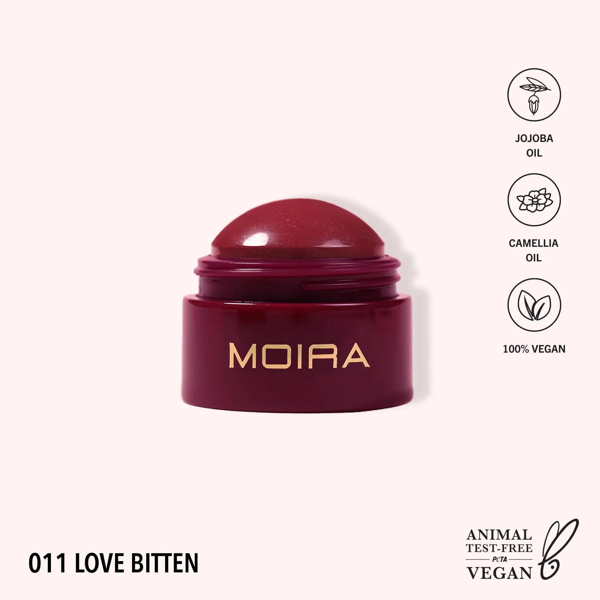 Soft Blush Balm (011, Love Bitten) Moira Cosmetics shop name 