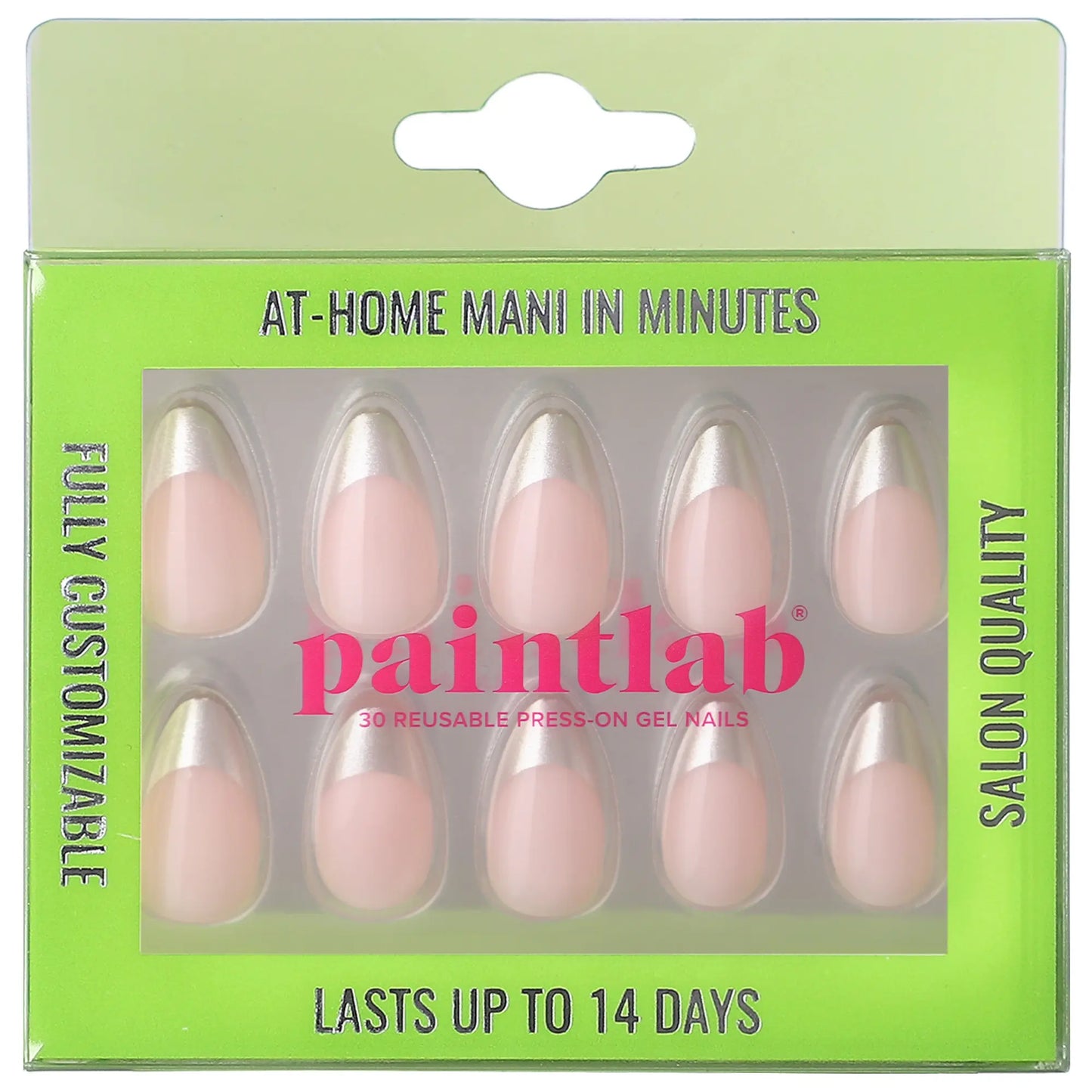 PaintLab Chrome Silver Tips Press-On Nails Paint Lab shop name 