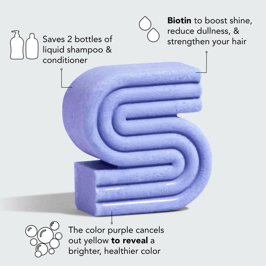 Purple Toning Solid Shampoo Bar - NextGen Glam