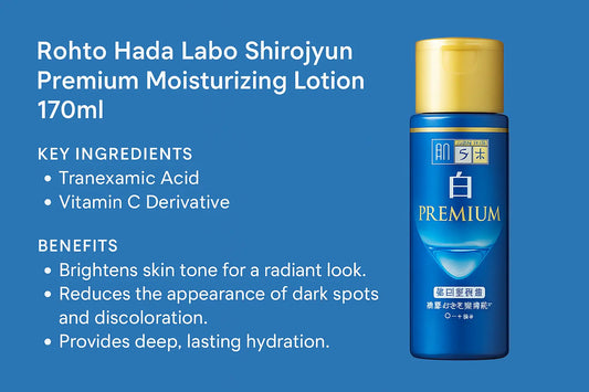 Rohto Hada Labo Shirojyun Premium Moisturizing Lotion 170ml | Brightening Japanese Toner NextGen Glam shop name 