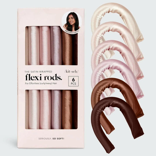 Satin Wrapped Flexi Rods - 6pc Set - NextGen Glam