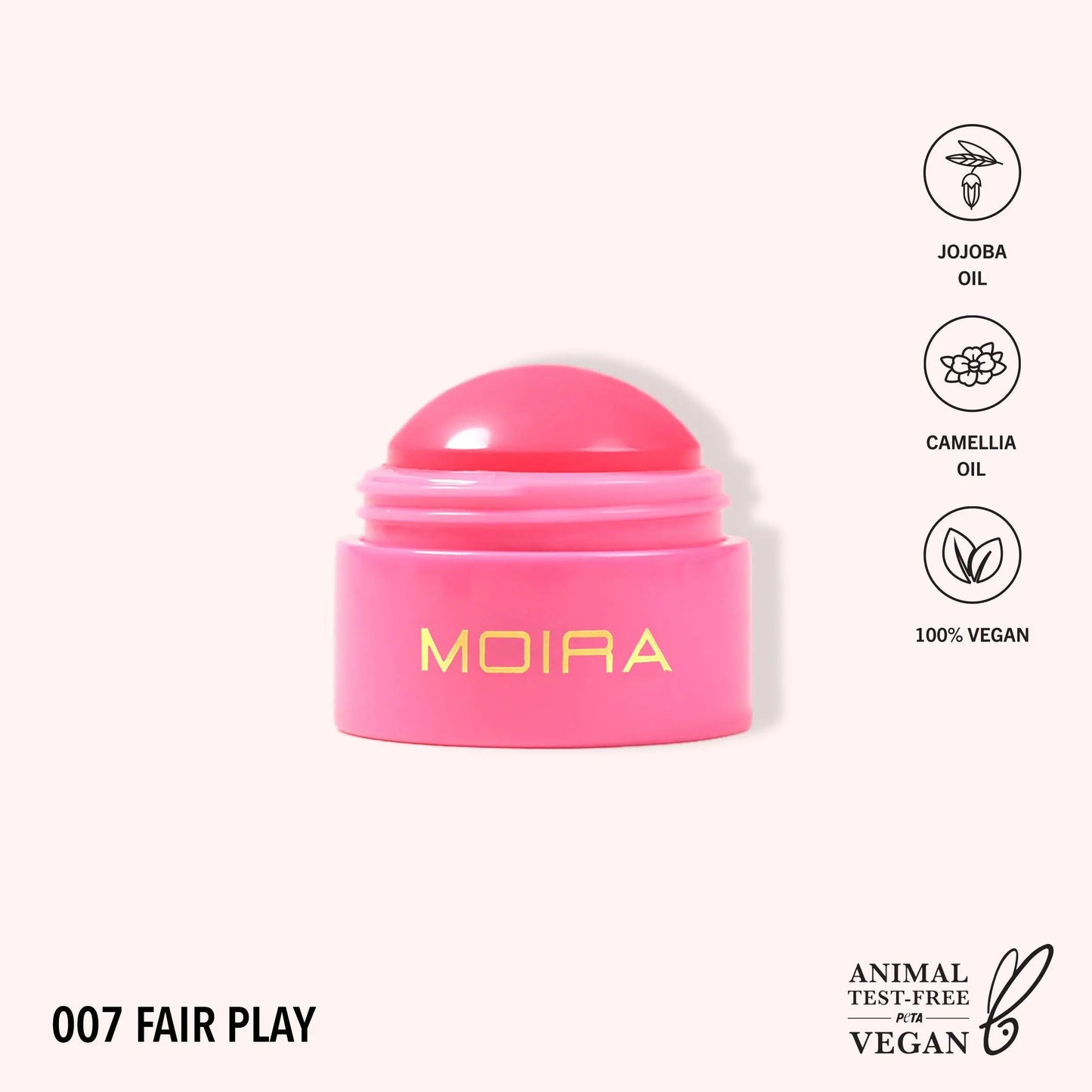 Soft Blush Balm (007, Fair Play) Moira Cosmetics shop name 