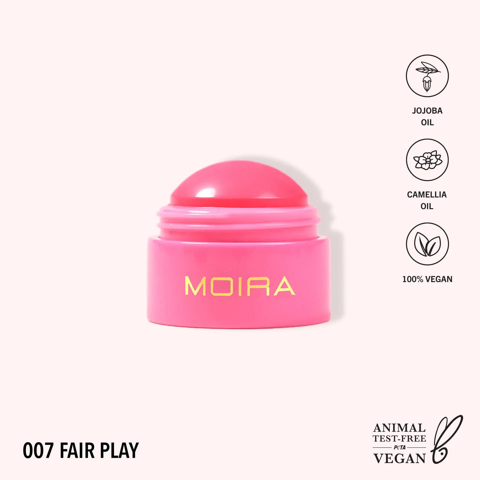 Soft Blush Balm (007, Fair Play) Moira Cosmetics shop name 