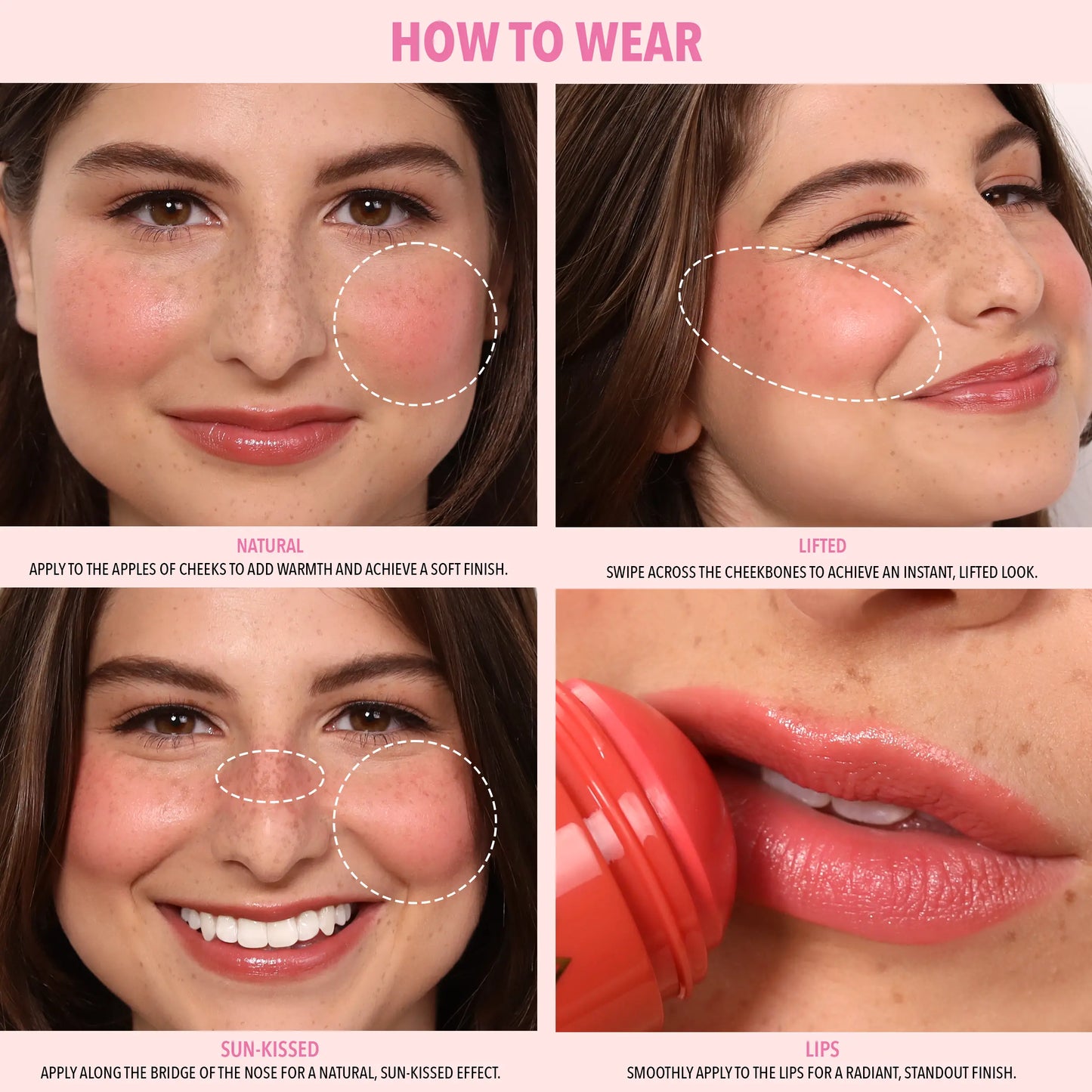 cruelty-free, vegan, paraben-free, sulfates-free, phthalate-free, and gluten-free. The creamy, buildable formula delivers a natural dewy finish and can be used both as a blush and a lipstick for versatile, radiant color_ NextGen Glam
