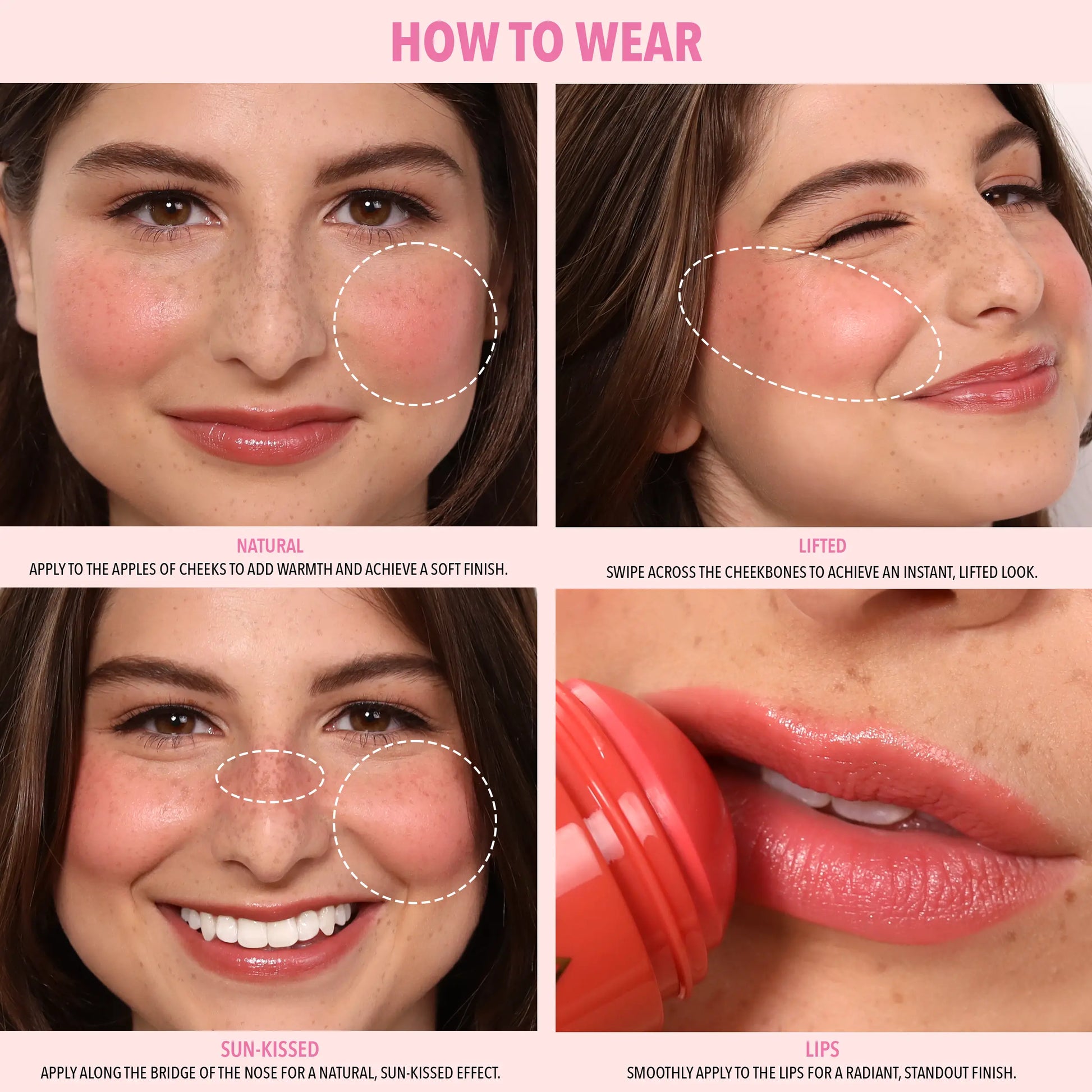 cruelty-free, vegan, paraben-free, sulfates-free, phthalate-free, and gluten-free. The creamy, buildable formula delivers a natural dewy finish and can be used both as a blush and a lipstick for versatile, radiant color_ NextGen Glam