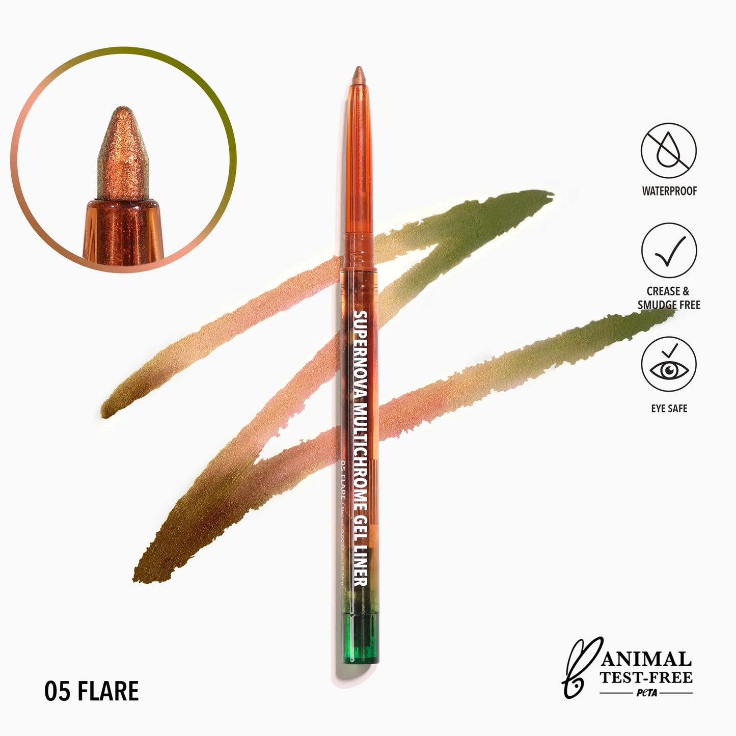 Supernova Multichrome Gel Liner (001, Atlas) Moira Cosmetics-  waterproof, smudge-proof, and transfer-resistant finish. eyeliner _NextGen Glam