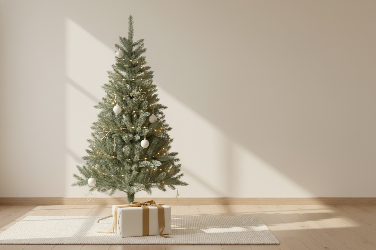 christmas tree make it calming less busy and wrapped present