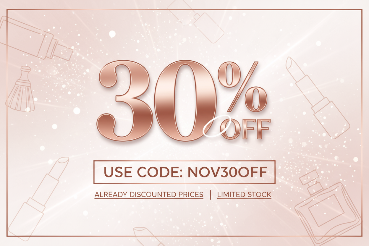 GENERATE AN IMAGE TO ANNOUCE SALE OF 30% OFF USING CODE NOV 30 OFF ALREADY DISCOUNTED PRCES ,LIMITED STOCK 